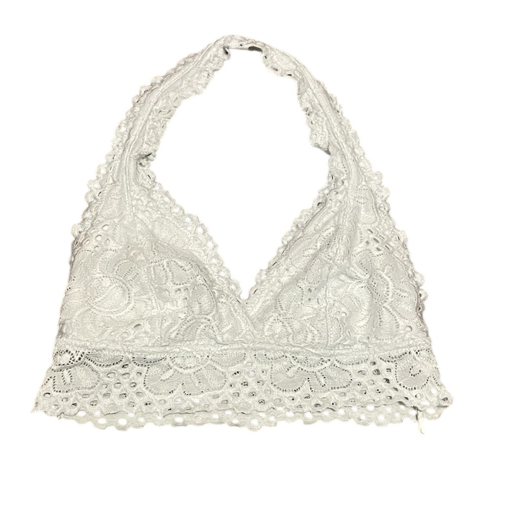 Aeropostale Elegant White Lace Halter Bralette Size Small Girls EUC